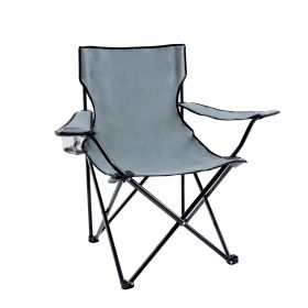 Folding Grey Camping Chair, 1-Pack