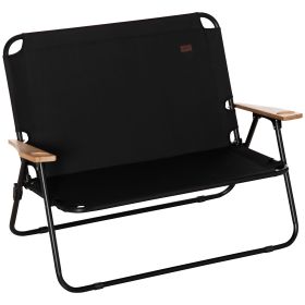 Double Folding Camping Chair w/ Cupholders